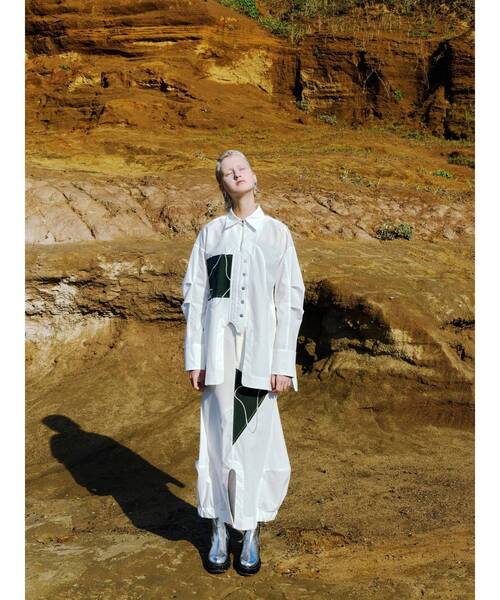 UN3D.（アンスリード） ブラウス シャツ ART DOCKING SH / アート