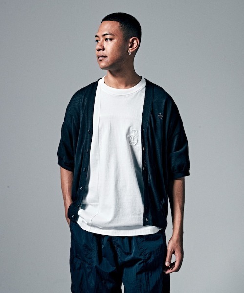 「penguin BY MUNSINGWEAR」 ニットカーディガン L ネイビー メンズ_画像2