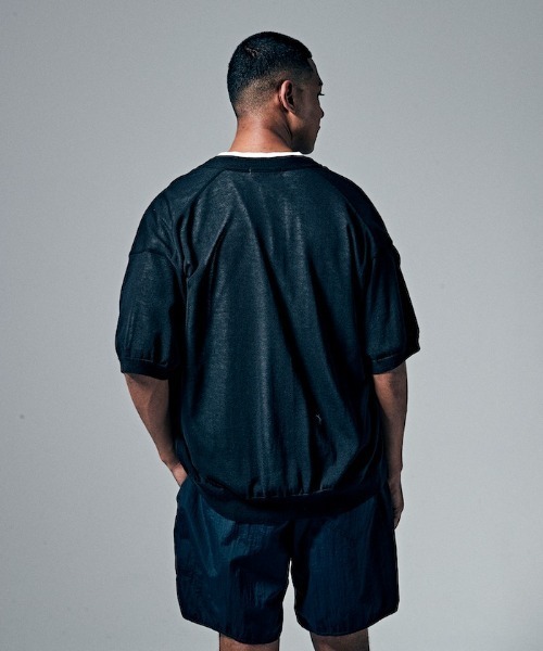 「penguin BY MUNSINGWEAR」 ニットカーディガン L ネイビー メンズ_画像4