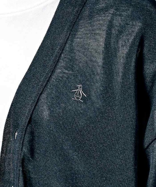 「penguin BY MUNSINGWEAR」 ニットカーディガン L ネイビー メンズ_画像5