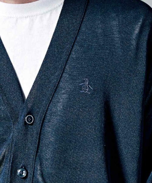 「penguin BY MUNSINGWEAR」 ニットカーディガン L ネイビー メンズ_画像9
