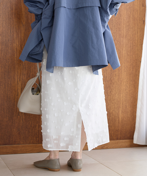 IENA（イエナ） スカート フラワージャガードタックスカート