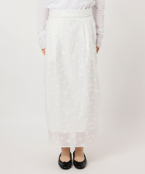IENA（イエナ） スカート フラワージャガードタックスカート