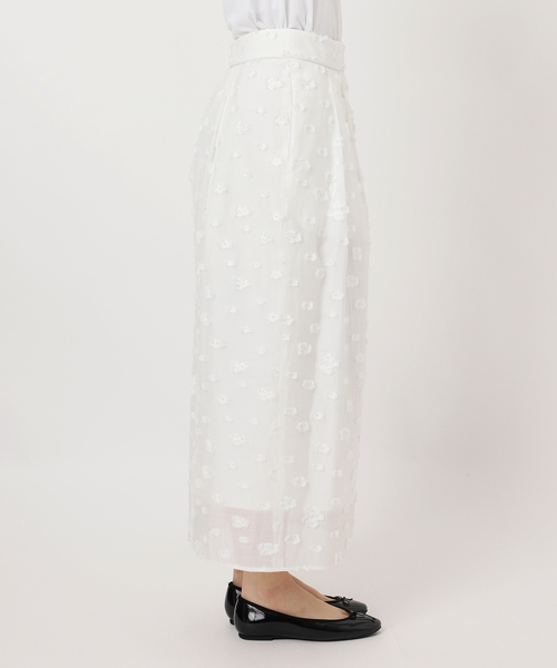 IENA（イエナ） スカート フラワージャガードタックスカート