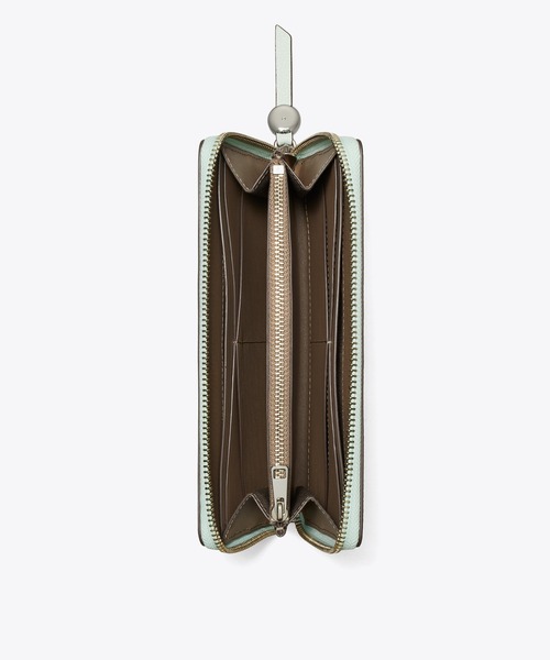 トリーバーチTモノグラムジャガードエンブロイダリージップコンチネンタルウォレット Tory Burch - トリーバーチTモノグラムジャガードエンブロイダリー