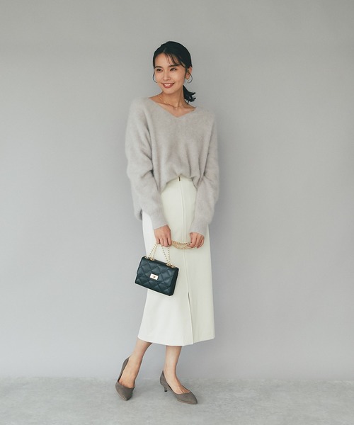 「RIVE DROITE」 タイトスカート 36 アイボリー レディース_画像2