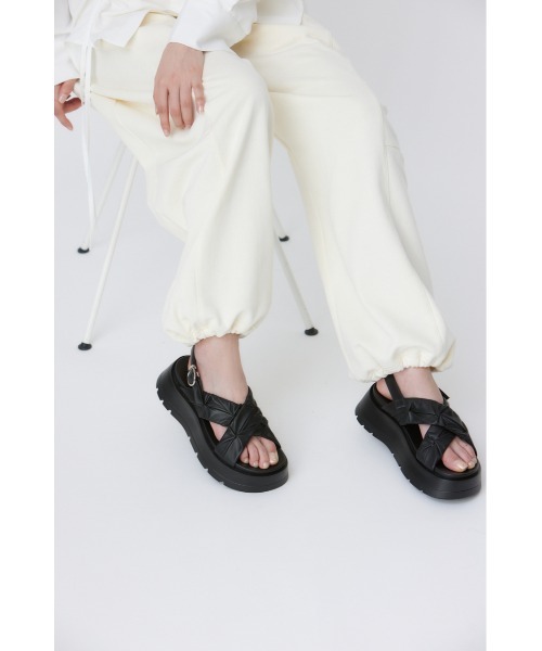 「STACCATO」 ヒールサンダル 23cm ブラック レディース_画像2