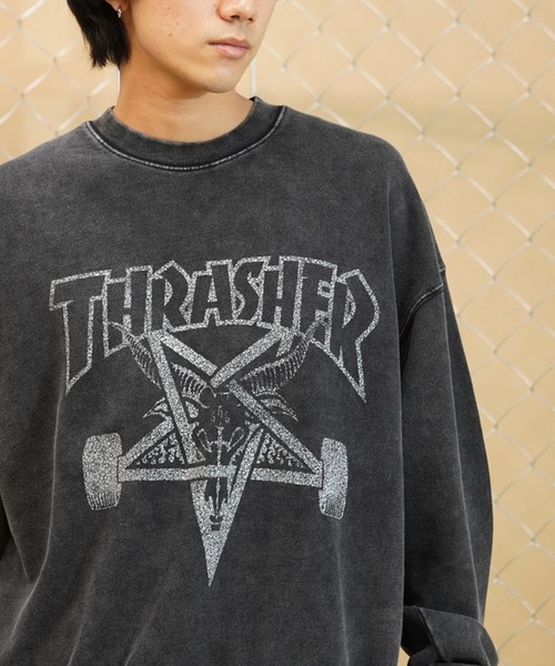 「THRASHER」 長袖Tシャツ X-LARGE ブラック系その他 メンズ_画像7