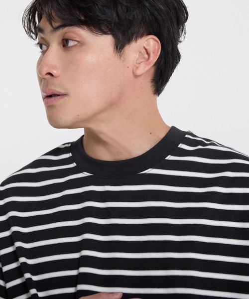 coca（コカ） tシャツ ボーダーオーバーサイズロンT メンズ : ZOZOTOWN