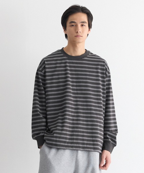 coca（コカ） tシャツ ボーダーオーバーサイズロンT メンズ : ZOZOTOWN