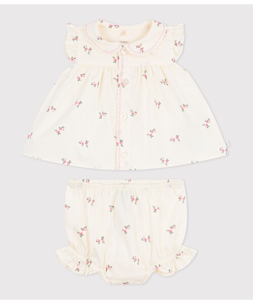 ブラウス シャツ フラワープリント ベビー２点セット キッズ 子供服の画像