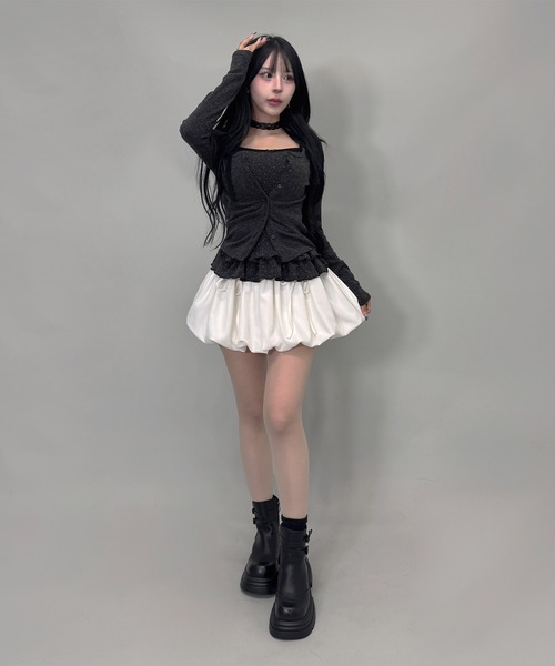 「FOLLOWIN」 キュロット MEDIUM ホワイト レディース_画像6