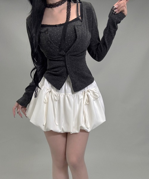 「FOLLOWIN」 キュロット MEDIUM ホワイト レディース_画像7