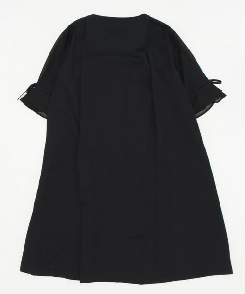 「niana」 7分袖ワンピース M ネイビー レディース_画像2