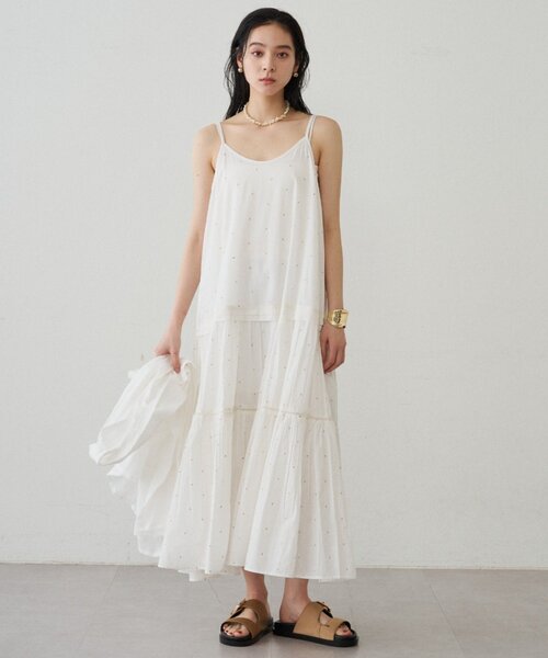 Loungedress（ラウンジドレス） ワンピース 「INDIA」刺繍ティアード