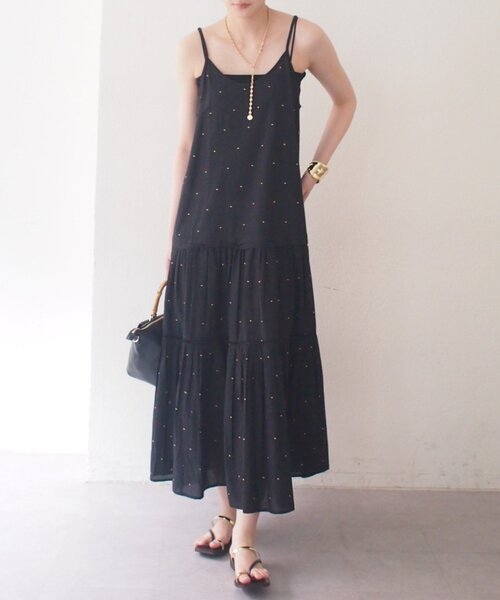 Loungedress（ラウンジドレス） ワンピース 「INDIA」刺繍ティアード