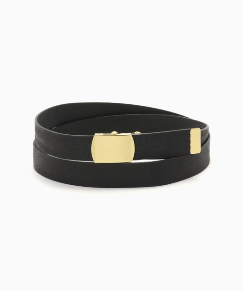 MASTER&amp;Co×Amanojak マスター&amp;コー×アマノジャク brass 4 loop-square buckle belt レザースクエアバックルベルト  ブラック 28 MASTER & Co.× Amanojak(マスターアンドコー × アマノジャク) Insulted