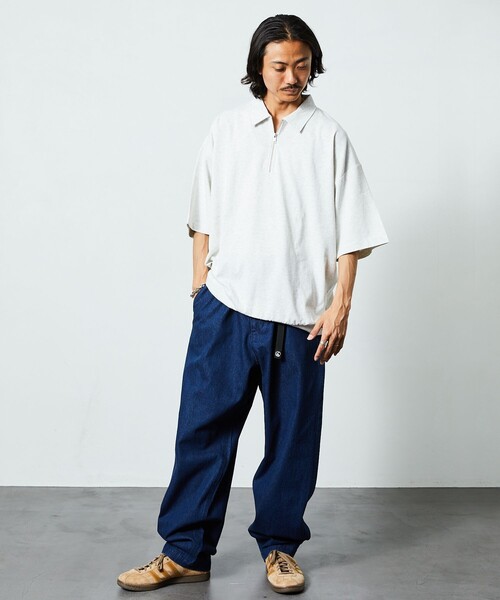 「FREAK'S STORE」 イージーパンツ MEDIUM オリーブ メンズ_画像7