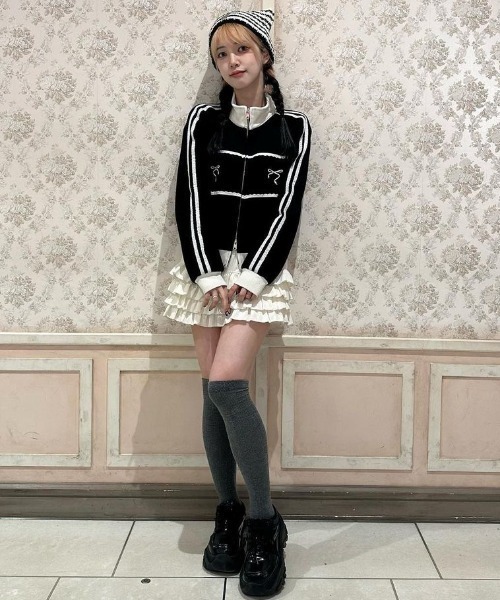 「.KOM」 ジャージブルゾン FREE ブラック レディース_画像2