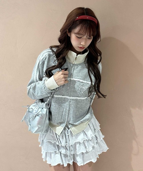 「.KOM」 ジャージブルゾン FREE ブラック レディース_画像4