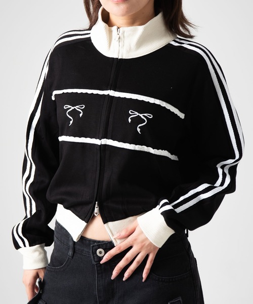 「.KOM」 ジャージブルゾン FREE ブラック レディース_画像7