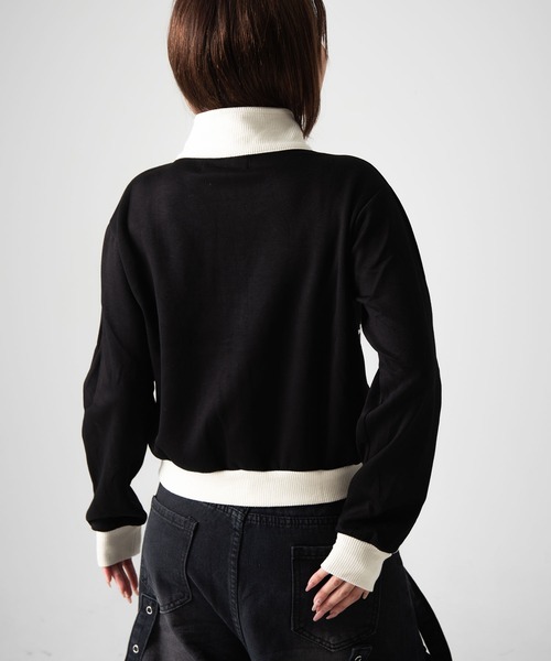 「.KOM」 ジャージブルゾン FREE ブラック レディース_画像8