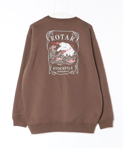 「ROTAR」 スウェットカットソー X-LARGE ダークブラウン メンズ_画像2