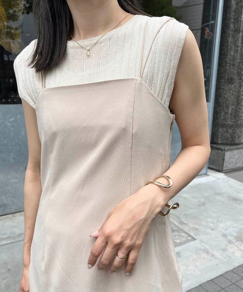 「CAPRICIEUX LE'MAGE」 キャミソールワンピース FREE オフホワイト レディース_画像9