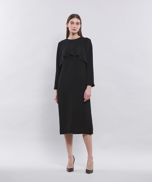 「EPOCA」 長袖ワンピース 40 ベージュ レディースの画像