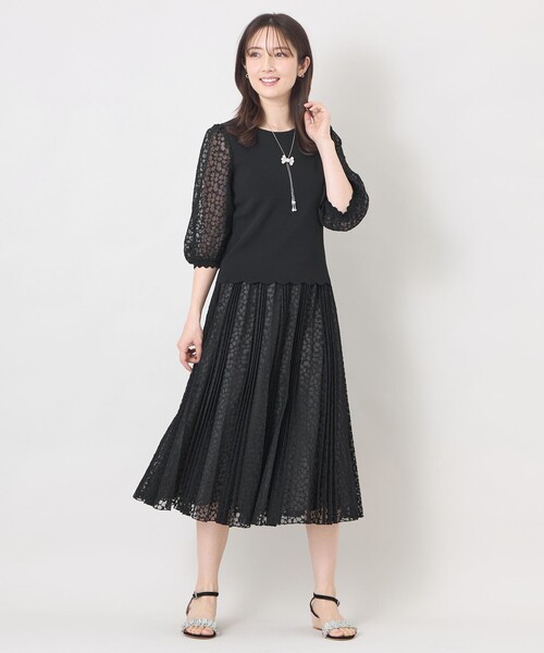 TO BE CHIC（トゥー ビー シック） tシャツ ジャカードレースコンビ 