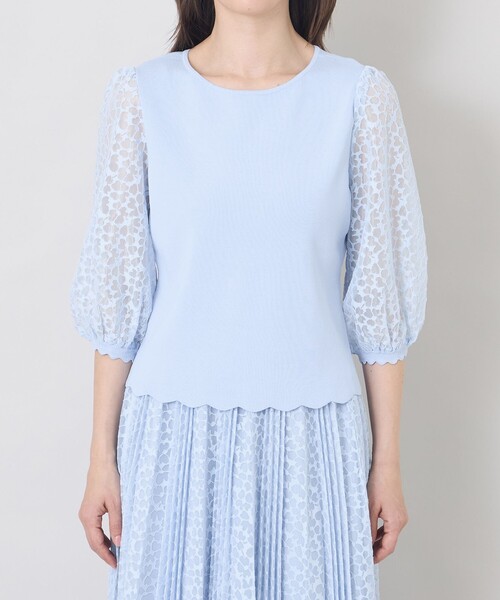 TO BE CHIC（トゥー ビー シック） tシャツ ジャカードレースコンビ