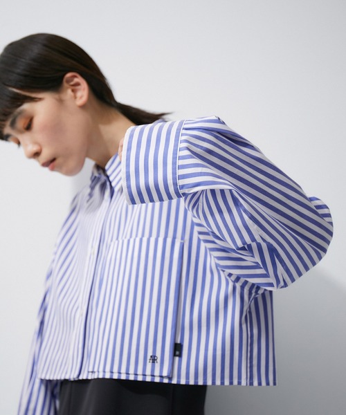 「ADAM ET ROPE'」 長袖シャツ FREE サックスブルー レディース_画像9