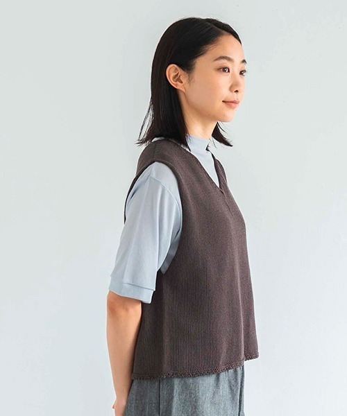 D ベスト ジレ コットンサマーニットベスト レディース : ZOZOTOWN