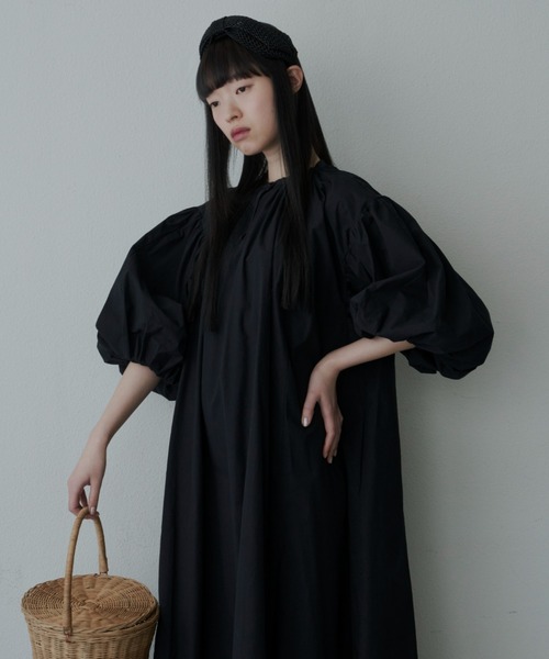 「PERNA」 7分袖ワンピース LARGE ブラック レディースの画像