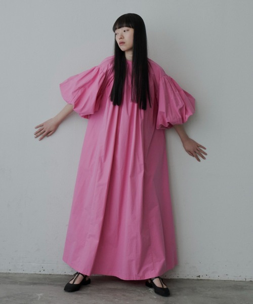 「PERNA」 7分袖ワンピース LARGE ブラック レディースの画像