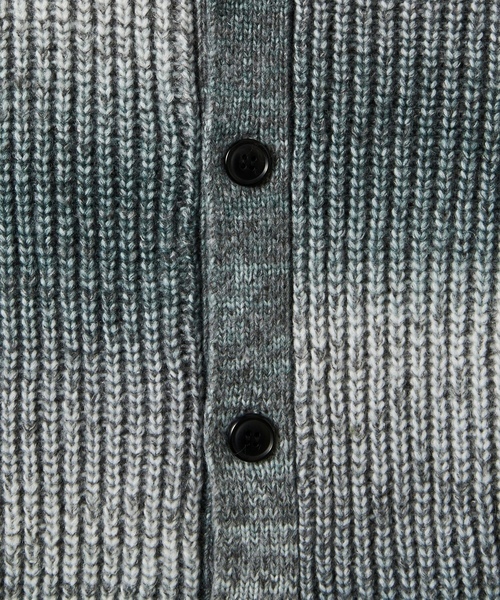 「FREAK'S STORE」 ニットカーディガン MEDIUM グリーン メンズ_画像4