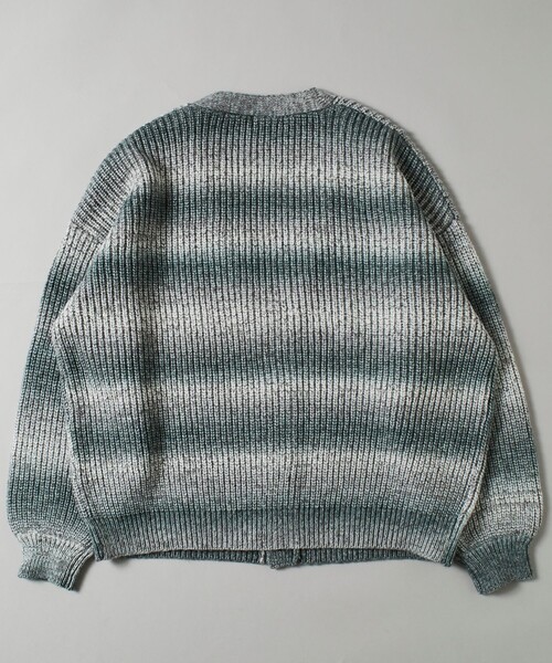 「FREAK'S STORE」 ニットカーディガン MEDIUM グリーン メンズ_画像8