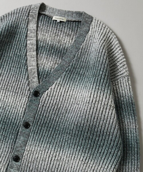 「FREAK'S STORE」 ニットカーディガン MEDIUM グリーン メンズ_画像9