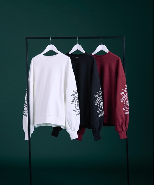 「Ellno Loset」 スウェットカットソー SMALL オフホワイト メンズ_画像2