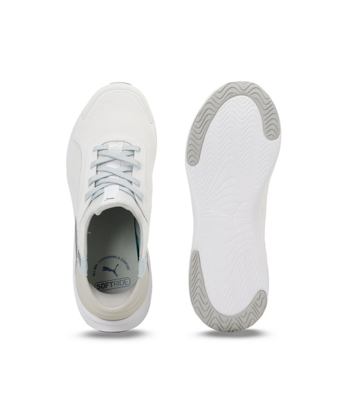 「PUMA」 ローカットスニーカー 23.5cm ホワイト×グリーン レディース_画像4