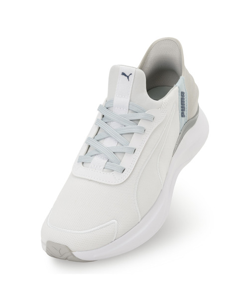 「PUMA」 ローカットスニーカー 23.5cm ホワイト×グリーン レディース_画像6