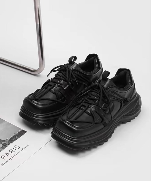 「.KOM」 ローカットスニーカー 25cm ブラック メンズ_画像5