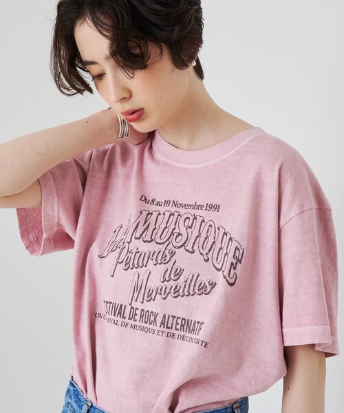「GOOD ROCK SPEED」 半袖Tシャツ「ROUGE VIFコラボ」 フリー ダークベージュ レディース_画像2