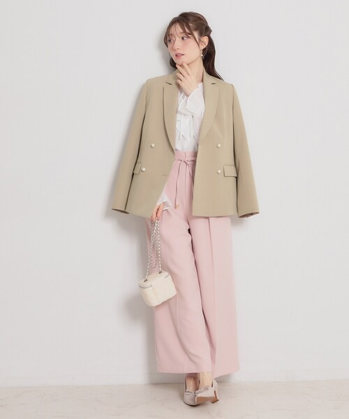 「couture brooch」 テーラードジャケット 38 ベージュ レディース_画像2