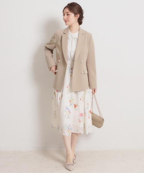 「couture brooch」 テーラードジャケット 38 ベージュ レディース_画像9