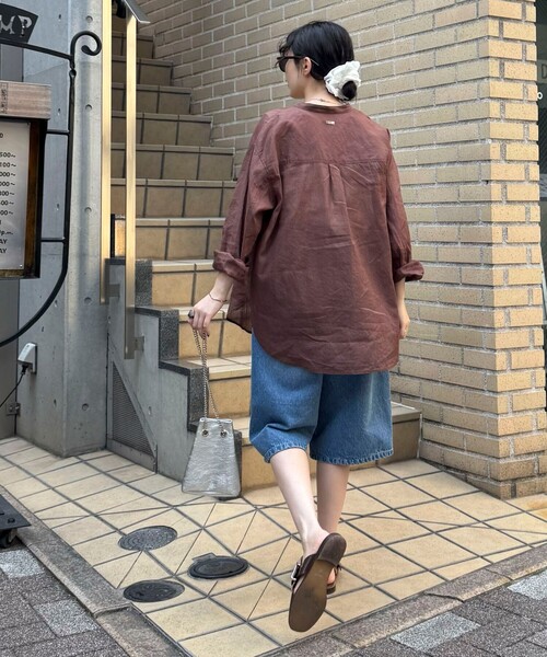 「fredy emue」 デニムハーフパンツ 36 ネイビー レディース_画像4