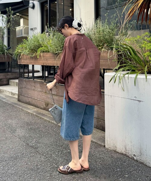 「fredy emue」 デニムハーフパンツ 36 ネイビー レディース_画像5