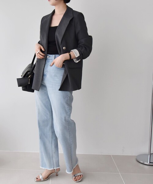 「quaranciel」 デニムパンツ 40 ライトブルー レディース_画像3