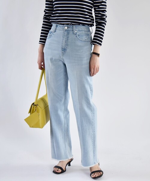 「quaranciel」 デニムパンツ 40 ライトブルー レディース_画像9