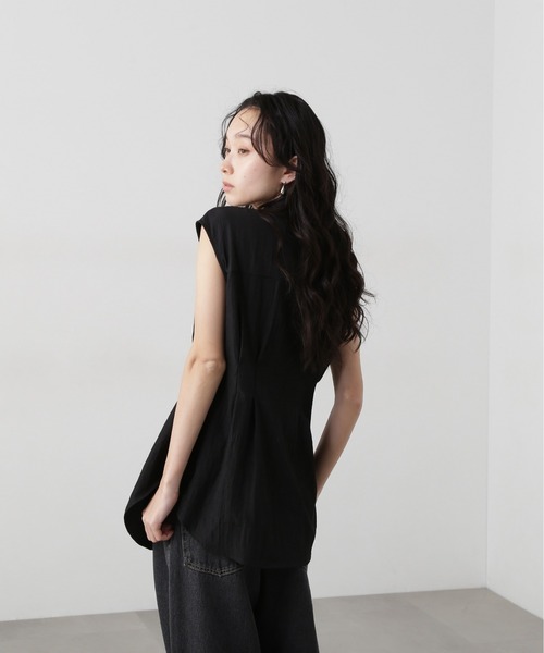 「N.(N. Natural Beauty Basic)」 ノースリーブブラウス MEDIUM ブルー レディース_画像8